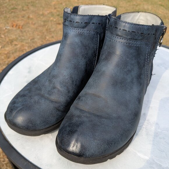 JSport/Jambu Jenna Women's Size 8 Ankle Boots Navy Blue Zip Up Booties Casual - Picture 8 of 11